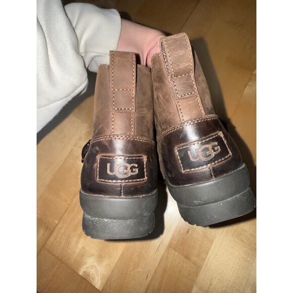 UGG CHEYNE WATERPROOF Winter BOOTS LEATHER COCONUT SHELL Brown 7 - Picture 5 of 7